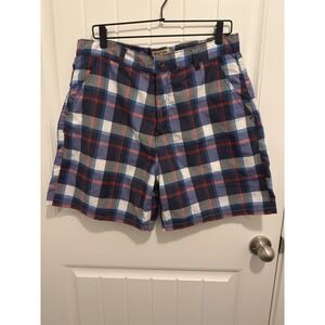 American Heritage Men's Blue/Red Plaid Shorts Size 38‎